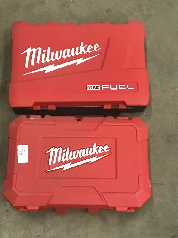 lot 96 image: (2) Milwaukee Tool Cases, Empty ...