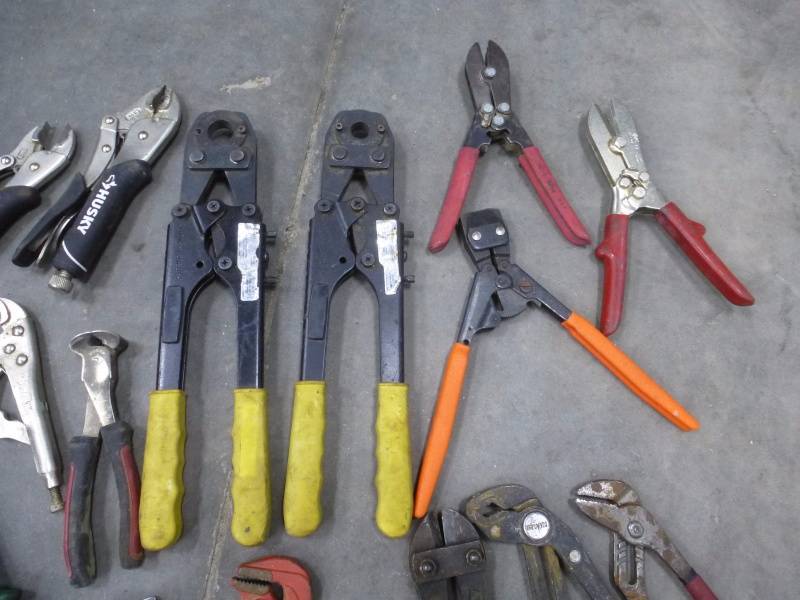 Vice Grip, Bolt Cutters, Pliers Assortment