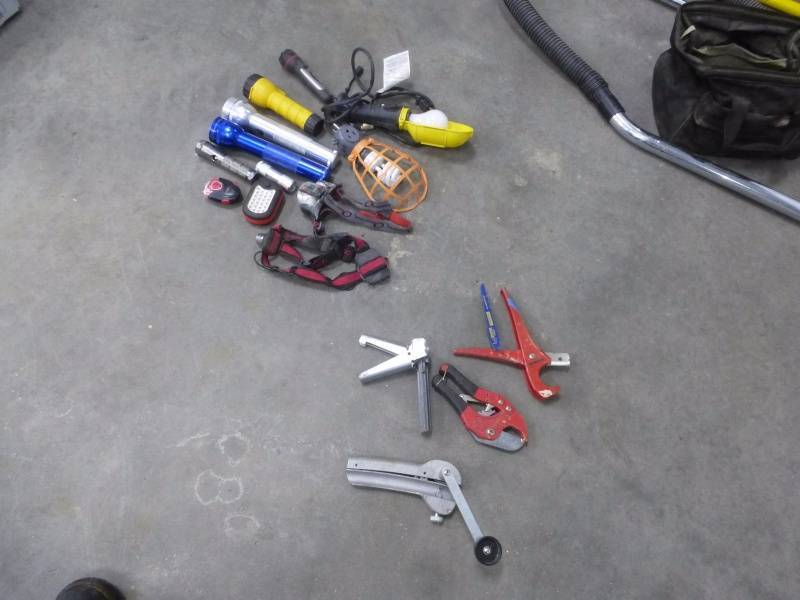 Flash Light, Trouble Light & PVC Cutters