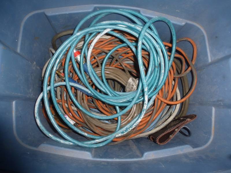 Tote of Electrical Cords