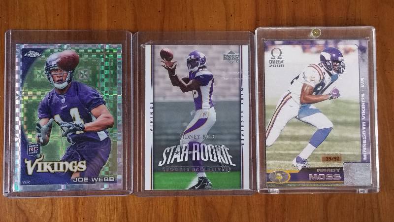 3 Minnesota Vikings Rare Football Cards