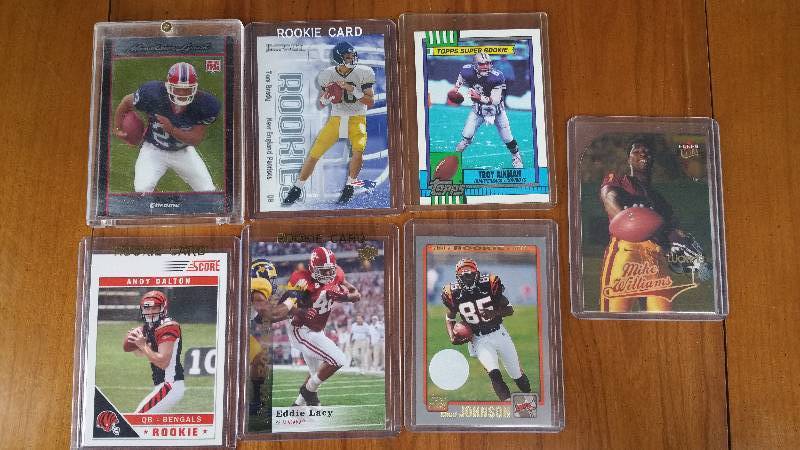 Group of 7 Star Rookie Football Cards