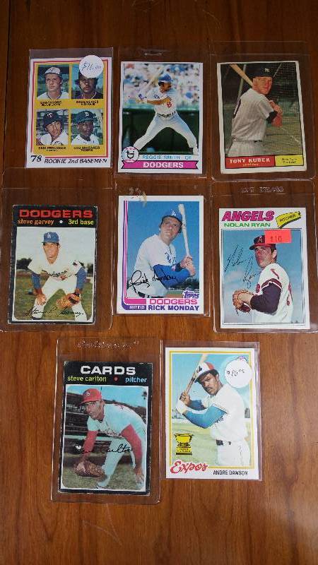 Group of 8 Vintage Star Baseball Cards Andre Dawson Rookie, Etc.