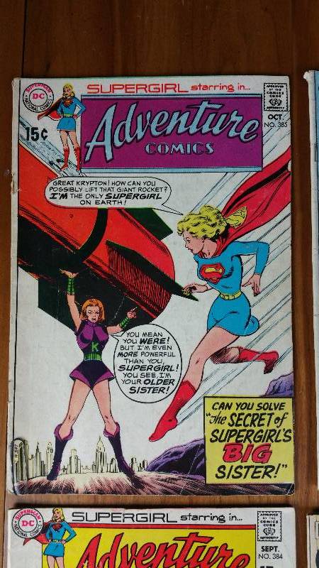 4 Vintage Supergirl Adventure Comics Cards Comics Coins And Collectibles Auction K Bid