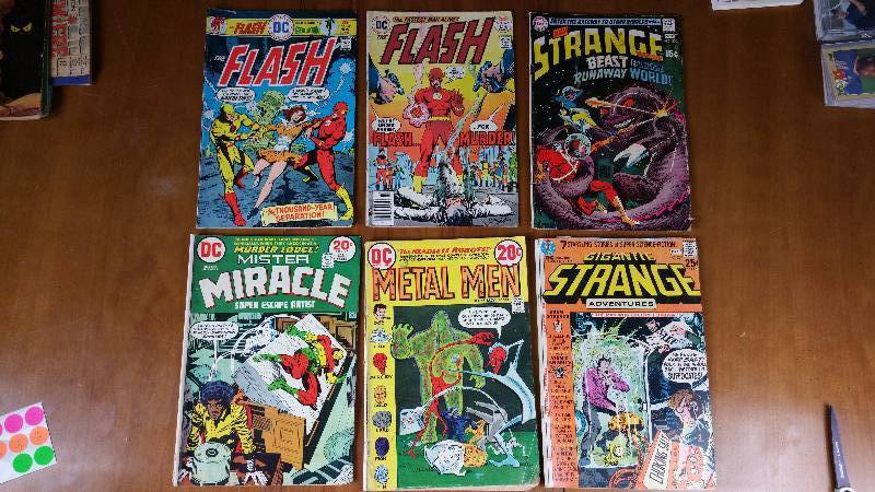 (6) Vintage DC Comics - Flash, Adam Strange, Etc