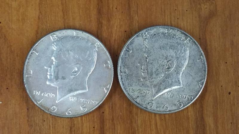 (2) Silver Kennedy Half Dollars