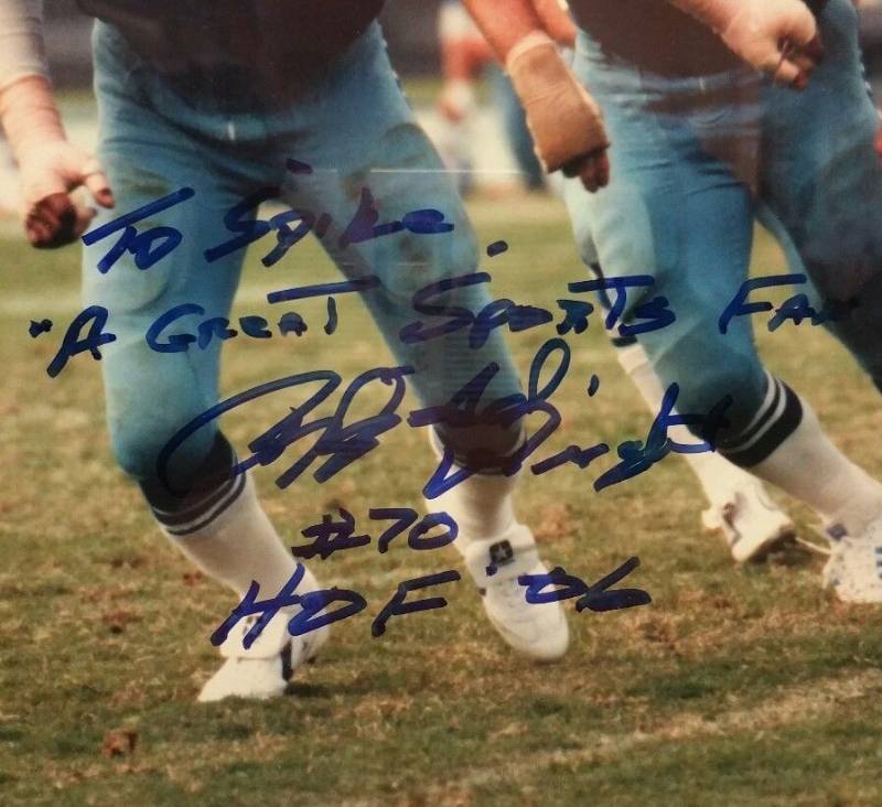 Rayfield Wright #70 Framed Matted Photo Signed 8x10 2006 HOF Dallas Cowboys