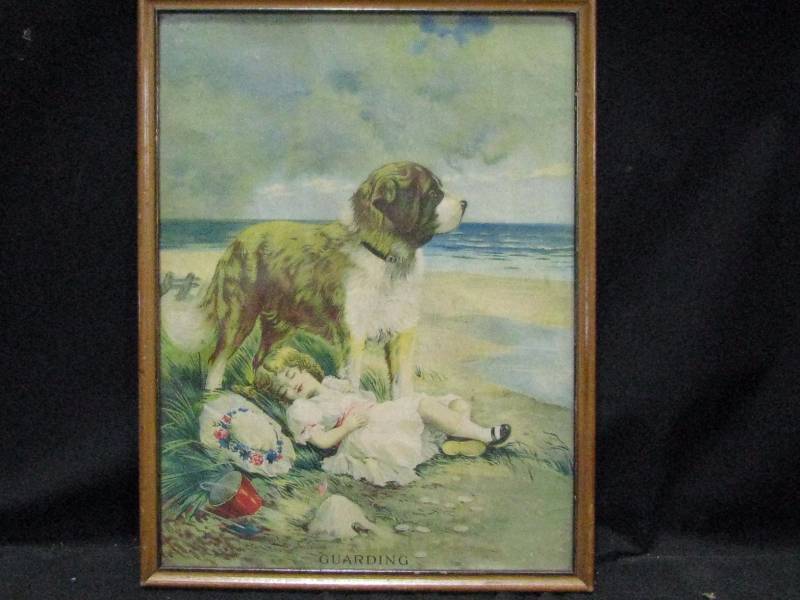 lot 50 image: Framed Print Guarding