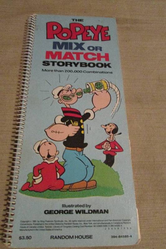 lot 14 image: Vintage Popeye Storybook