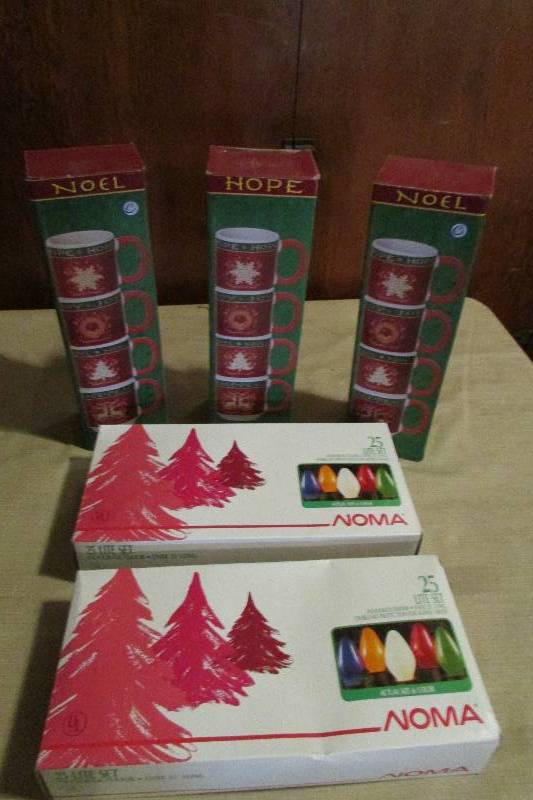 lot 24 image: Christmas Lights and Mugs