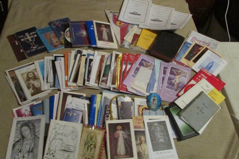 lot 31 image: Large Lot Of Vintage Religious Items