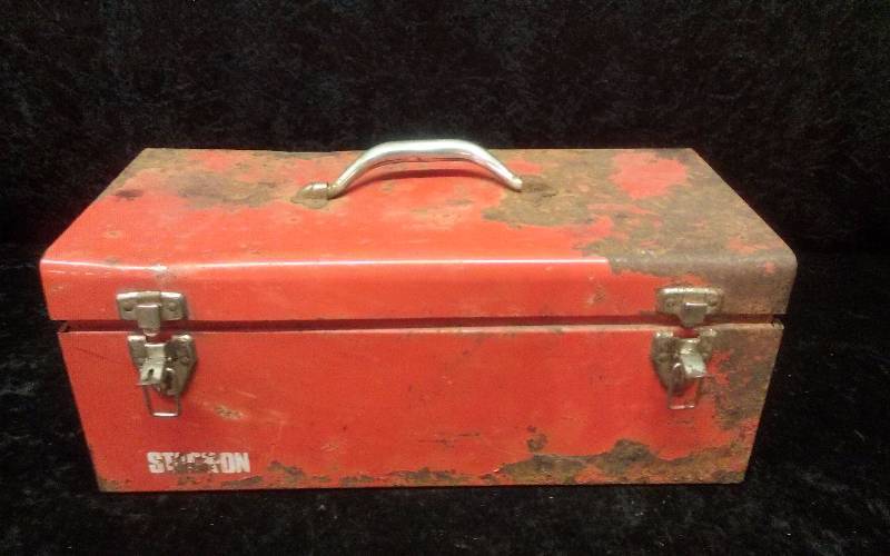 Metal Toolbox with Content