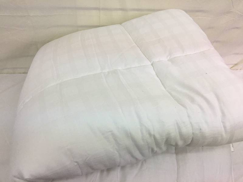 lot 39 image: white queen Laura Asley Mattress topper retail $59
