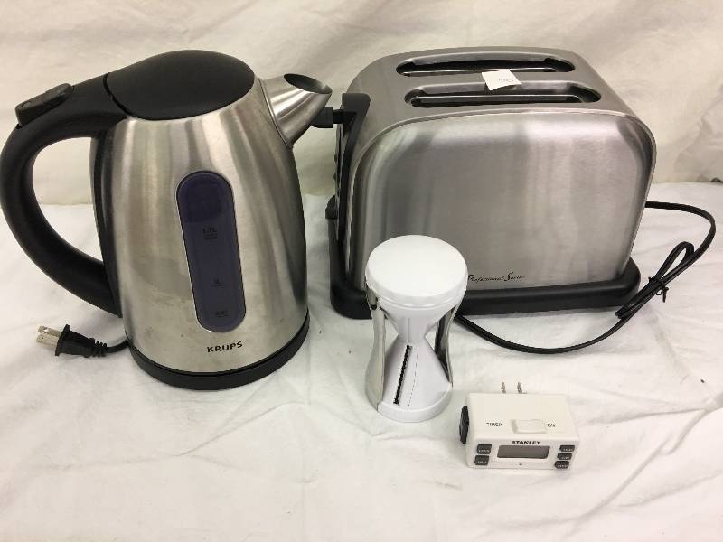 lot 96 image: toaster,krups kettle
