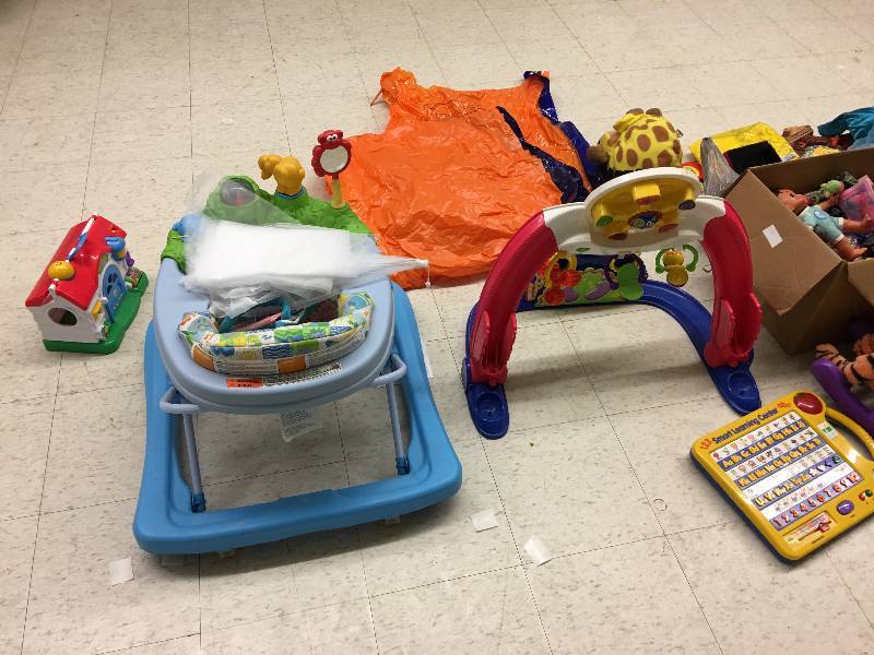 lot 150 image: stuffed animals play toys,bikes  everything shown