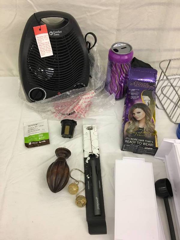 lot 178 image: heater,cups,tie rack,kettle,drawer divder