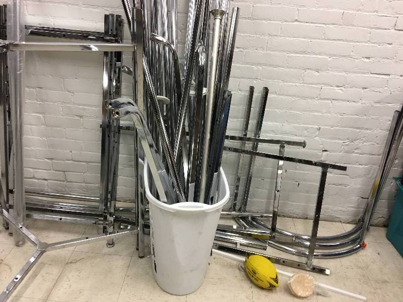 lot 229 image: all clothing rack extension bars and racks ,Parallel Rack Double Hang Rail Arms