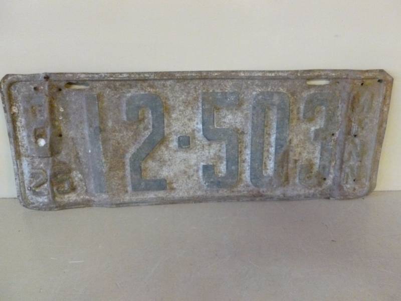Vintage License Plate