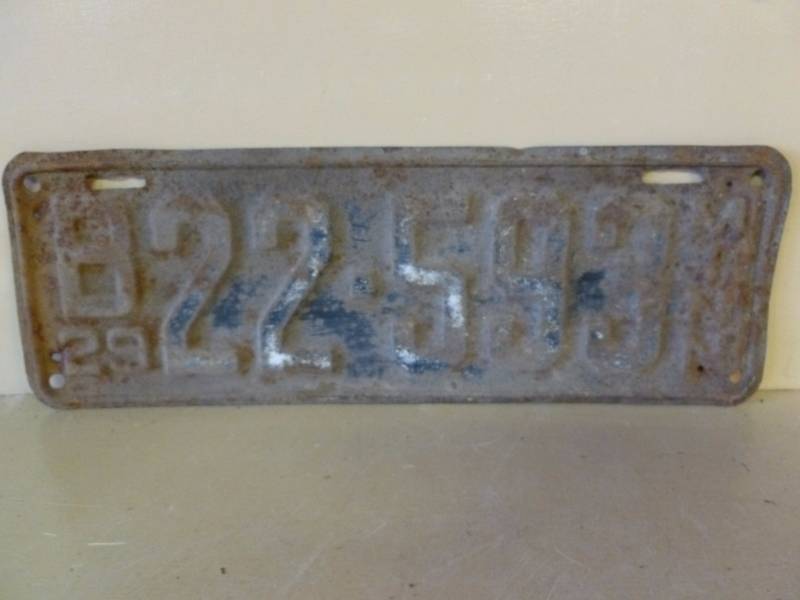 Vintage License Plate