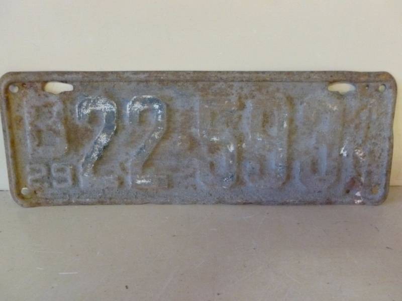 Vintage License Plate