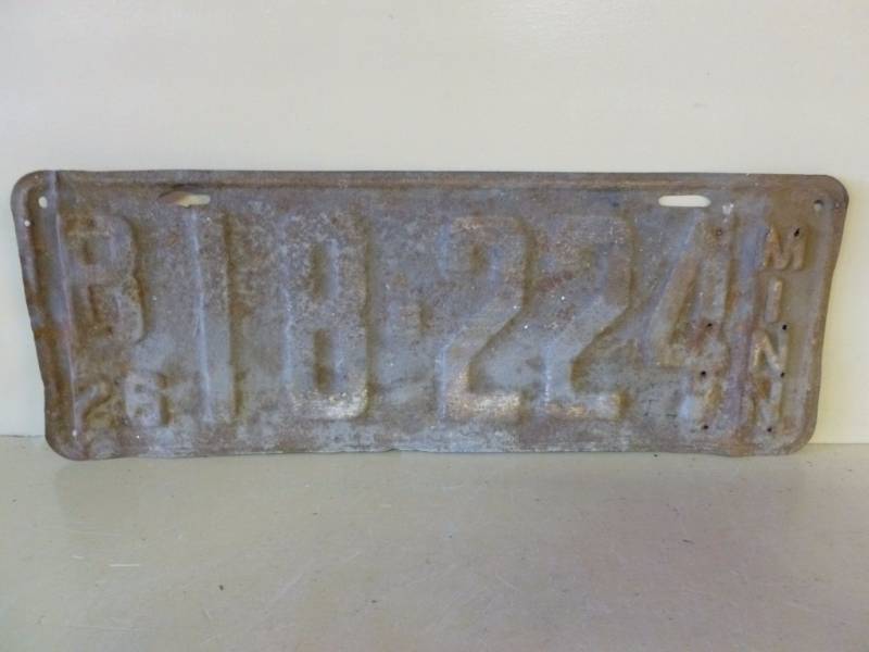 Vintage License Plate
