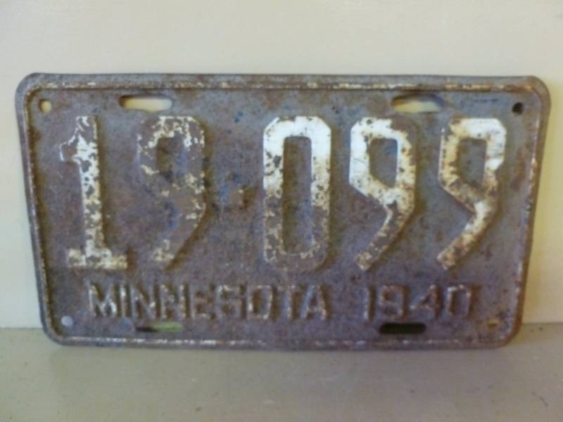 Vintage License Plate