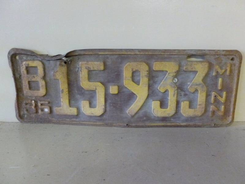 Vintage License Plate