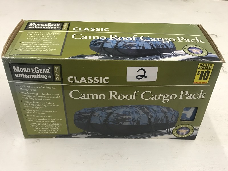 lot 2 image: Classic Camo Roof Cargo Bag, 13.5 C...