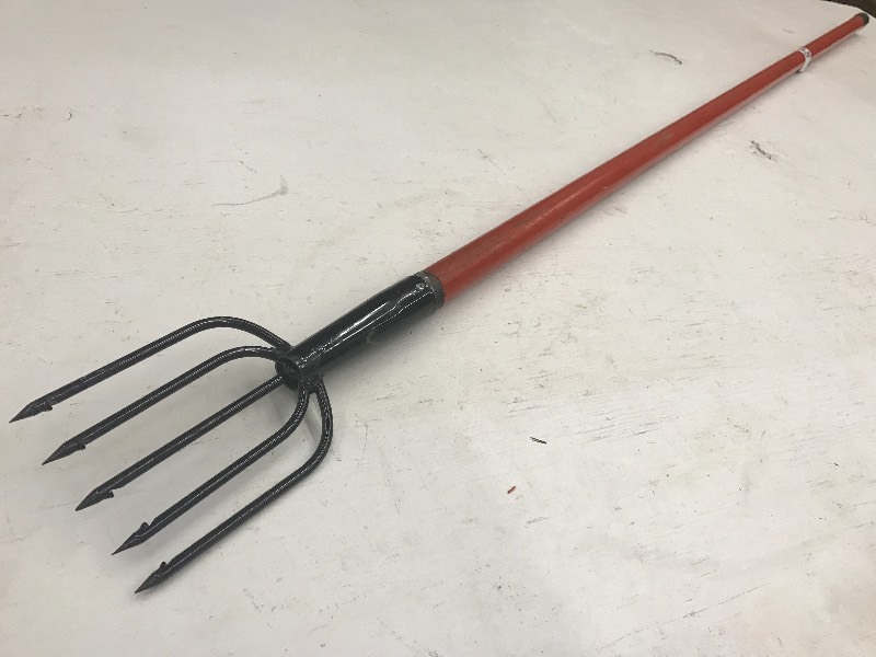 lot 38 image: 5-Prong Fish Spear With Wood Handle, 60