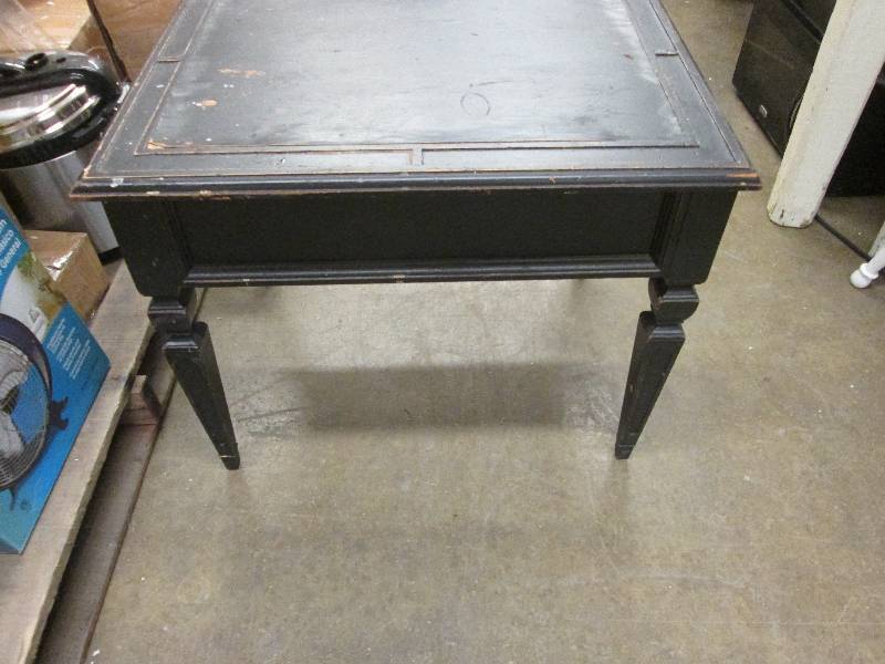 Black Painted End Table...