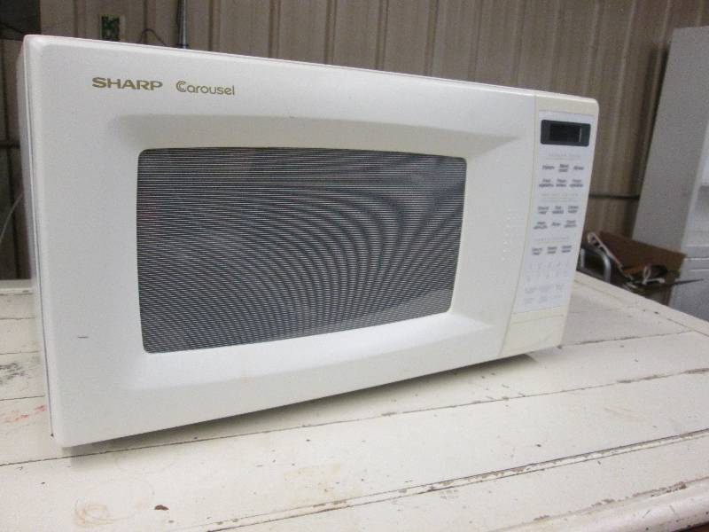 White Sharp Carousel Microwave... | Rustic Furniture, Household, DVDs