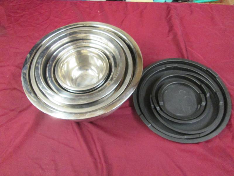 Large Set of Stainless Mixing Bowls...