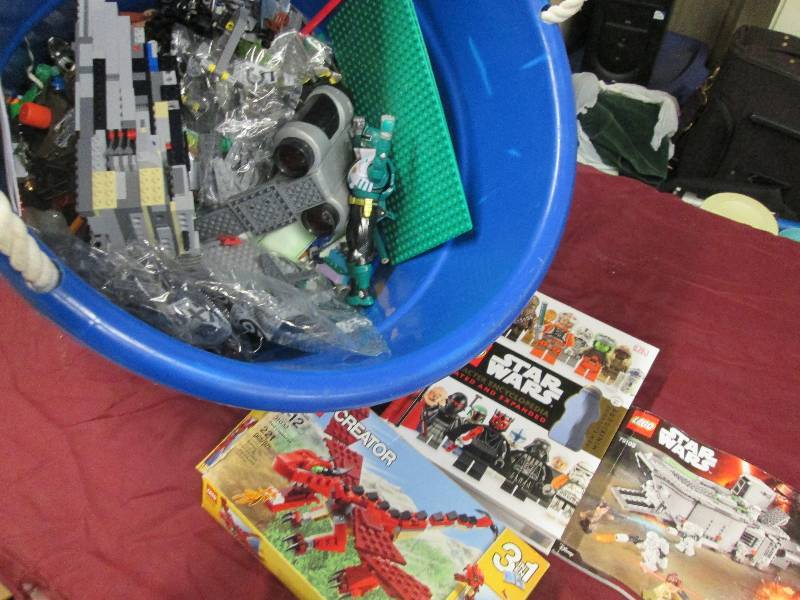 Large Lot of Legos in basket, Star ...