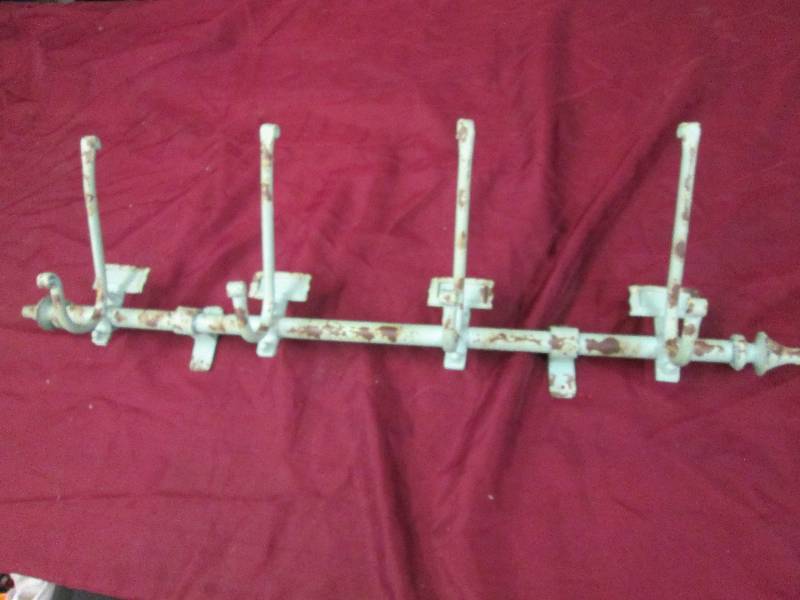 Vintage Look Green 4 Coat Hook Piec...