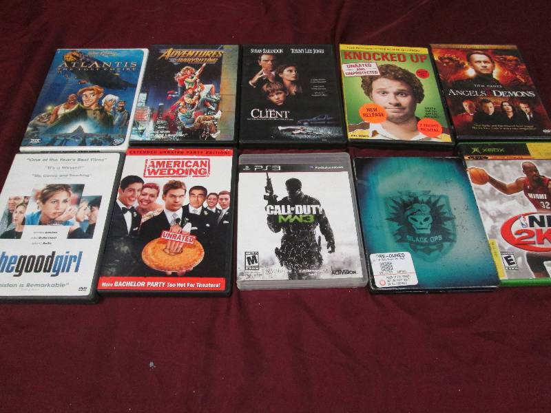 Lot of 7 Assorted DVD Movies, 1 Xbo...