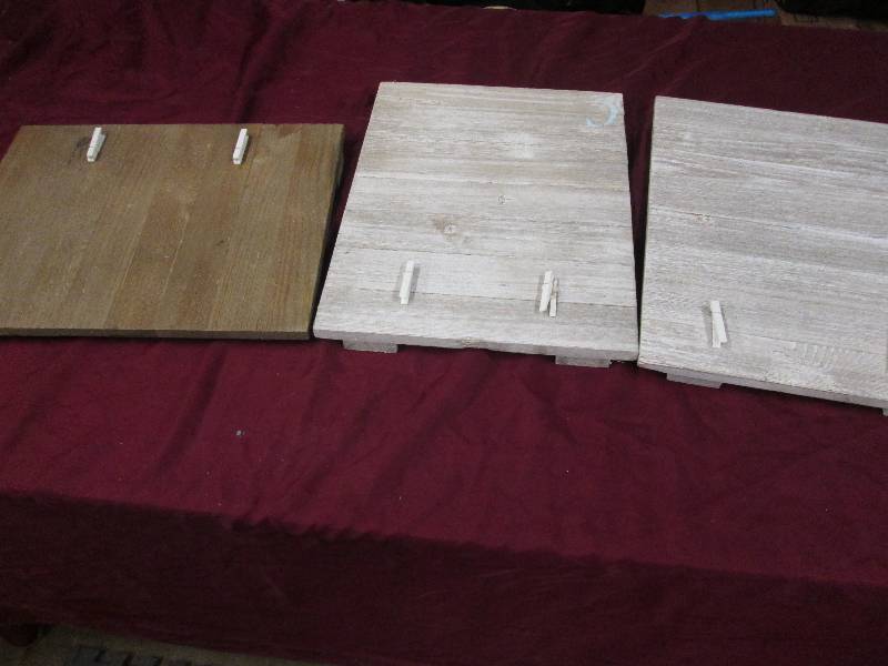 Lot of 3 Weathered Wood with clips...