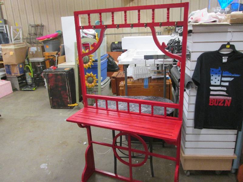 lot 203 image: Red Shelf Door open box Retail $159...
