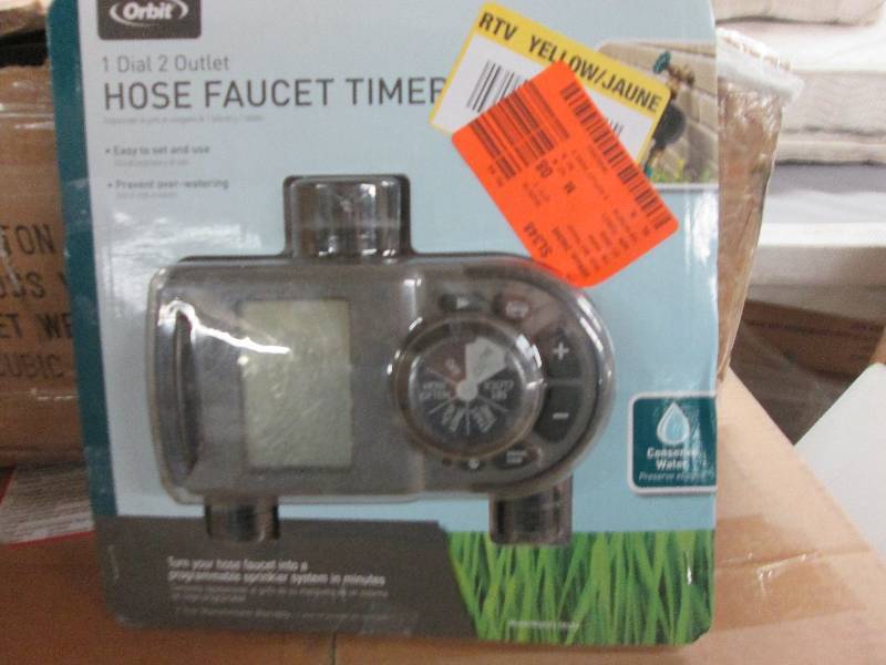 lot 12 image: Orbit 2-Outlet Hose Faucet Timer op...