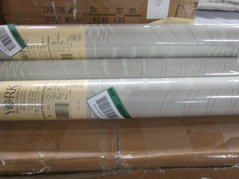 lot 17 image: York Wallpaper 4 rolls 57 sq ft per...