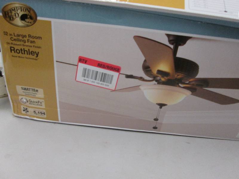 lot 63 image: Hampton Bay Rothley 52 in. Indoor O...