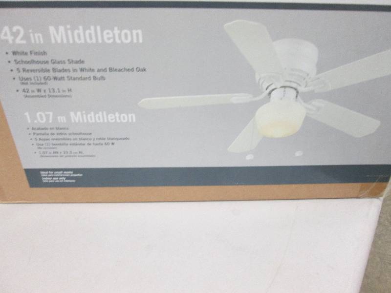 lot 81 image: Middleton 42 in. Indoor White Ceili...