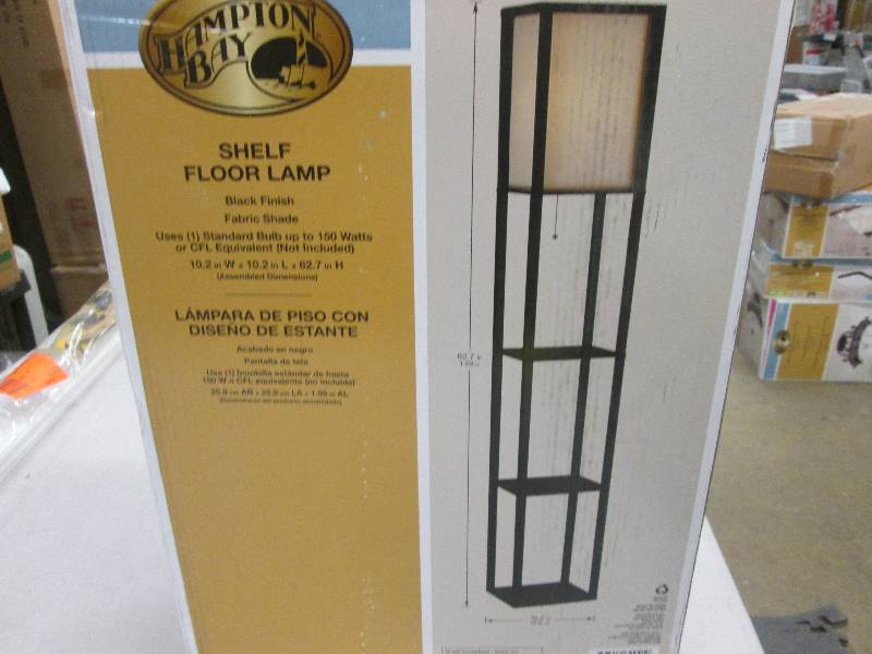 lot 85 image: Hampton Bay 62.75 in. Black Shelf F...