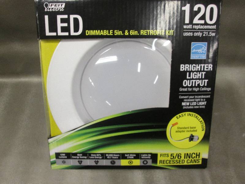 lot 104 image: Lot of 4 Feit Electric 5 in. and 6 ...