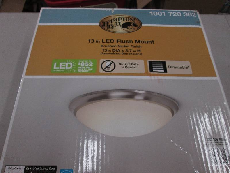 lot 121 image: 13 inch LED Flush Mount - no globe...