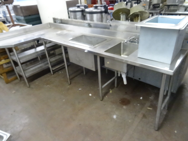 Waitress station. Sink, ice bin wit...