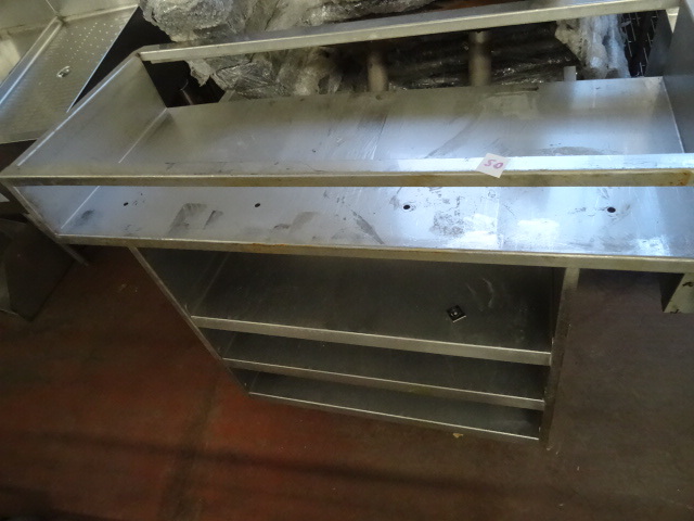 Wall mount stainless shelf unit. 40...