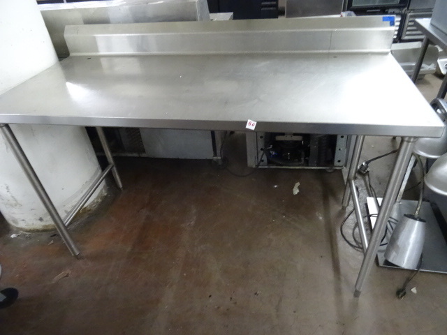 Stainless prep table. 66 x 30 x 42...