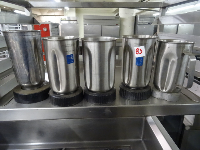 Waring mixer cups. 2 are complete. ...