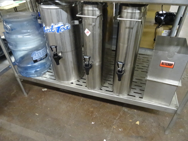 Ice bin. Ice tea dispensers...