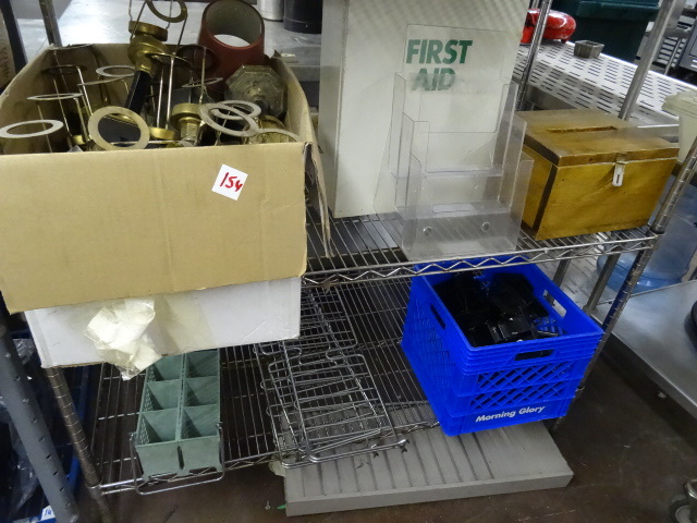 Table top candle lamps. First aid b...